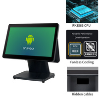 Terminal de point de vente à double écran tactile personnalisé de 15,6 pouces, multi-OS, JSJ JSJ68-D-116 RK3566 Wi-Fi 6 Bluetooth 5.2, garantie 1 an
