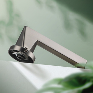 Hiện Đại Chất Lượng Cao Màu Đen Màu Xám Kẽm Hợp Kim Cửa Đòn Bẩy Xử Lý An Toàn Nội Thất Khóa Cho Phòng Tắm Cửa Sổ Và Cửa Ra Vào Bằng Gỗ - Product Image 5