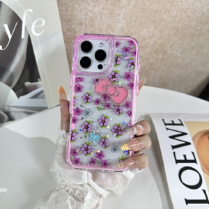 Nouvelle <span class=keywords><strong>Coque</strong></span> de Téléphone Antichoc TPU+PC Tendance 2026 avec Paillettes Époxy et Nœud Papillon 3D Diamanté pour XIAOMI 17T PRO 5G - Product Image 2