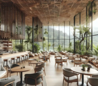 Table et chaise de restaurant personnalisées, sièges de restaurant commerciaux modernes, canapé commercial, sièges de restaurant courbes, mobilier