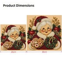 Peinture Diamant 5D Perle, Décoration Murale de Noël DIY, Impression sur Toile