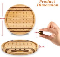 Casse-tête de luxe en marbre multicolore fait main, grand cube de jeu, plateau de solitaire en bois