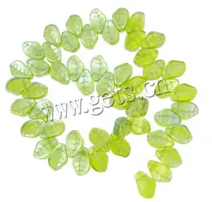 wholesale AB color plated Leaf Crystal jewelry Beads more colors for choice 15x9mm Length 12 Inch 50/Strand 27356
