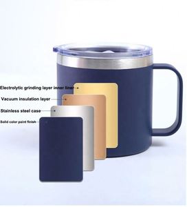 Vaso de Oficina Portátil con Logotipo Personalizado, 12 oz, Acero Inoxidable de Alta Calidad, Doble Pared, Aislamiento al Vacío, Antiderrames, Libre de BPA, Ecológico - Product Image 3