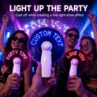 Ventaglietti LED Portatili Personalizzati con Messaggio, Souvenir per Eventi Aziendali, Matrimoni e Feste