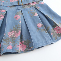 Robes en jean sans manches pour petites filles, longueur genou, prêtes à l'emploi, pour le quotidien, décontractées, en denim pour enfants