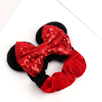 Anneau de cheveux mickey à paillettes, en tissu, patchwork de couleur, ornement de cheveux de princesse, doux et ravissant couvre-chef pour enfants, nouvelle collection