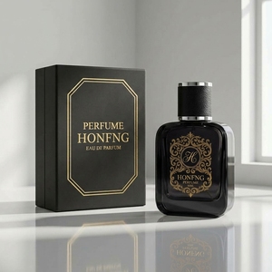 Botella de Perfume Cuadrada de Vidrio Transparente Negra de Alta Calidad, Impresión Personalizable con Tapa - Product Image 6