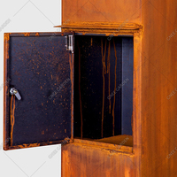 Stand extérieur boîte aux lettres en acier corten boîte aux lettres corten
