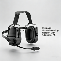 Auriculares Inalámbricos BT 5.5 para Monitores de Carreras, Auriculares con Cancelación Activa de Ruido y Micrófono para Casco de Carreras, Reducción de Ruido ENC para Llamadas