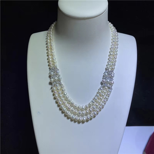 HIBRIDE elegante collana con perle di zircone cubiche lucide per le donne di moda gioielli personalizzati <span class=keywords><strong>accessori</strong></span> da sposa N-798 - Product Image 1