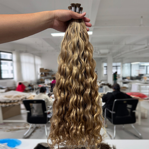กาวเคราตินอิตาลีสำเร็จรูปสำหรับต่อผมแบบ I Tip ผมแท้แบบ Double Drawn เกรด Virgin Raw ของรัสเซีย แบบ K Tip ผมแท้ Remy สำหรับขายส่ง - Product Image 4