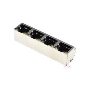 ขั้วต่อ RJ45 1x4 1*4 แบบตัวเมีย สำหรับเครือข่ายอีเธอร์เน็ต พร้อมไฟ  มุมฉาก <span class=keywords><strong>56</strong></span> 8P8C - Product Image 2