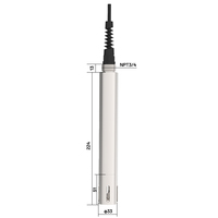 Capteur de conductivité en ligne, transmetteur, RS485, IP68, pour la surveillance de la conductivité de l'eau, 0-20000