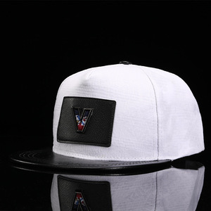 Casquette à visière plate avec broderie personnalisée, casquette snapback unie vierge pour hommes, casquette de baseball ajustée - Product Image 4