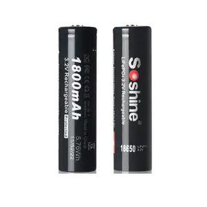 LiFePO4 18650 3.2 वोल्ट 1800mAh बैटरी के साथ संरक्षित-2 गिनती (1 के पैक)