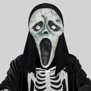 Máscara de Monja Demonio de Látex para Adultos, Disfraz de Halloween, con Capucha, para Fiestas - Product Image 3