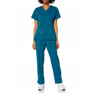 Set di Scrub a maniche corte in Denim design uniforme da infermiere ospedaliero <span class=keywords><strong>per</strong></span> il personale medico che lavora in farmacia uniformi infermieristiche - Product Image 2