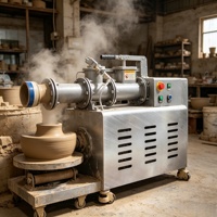 Extrudeuse à double arbre en acier inoxydable pour argile, idéale pour les ateliers de poterie domestiques