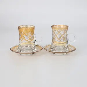 Оптовая продажа, 12 шт., многоразовые арабские кофейные чашки, стеклянные чашки, турецкие чайные чашки