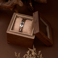 Bracelet en bois de noyer vintage pour homme DODO DEER S09, bracelet en acier inoxydable fait main, bijou en bois à maillons, cadeau