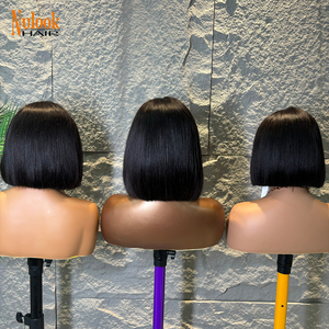 Perruque Courte Bob SDD en Cheveux Humains, Perruque Frontale en Dentelle HD, Fournisseur de Perruques Bob Lisses en Gros pour Femmes Noires - Product Image 5