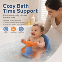 Siège de bain multifonctionnel SUNNUO pour bébé, antidérapant, avec ventouses, chaise de soutien pour le bain, siège de bain sécurisé pour nourrisson, pour baignoire de tout-petit