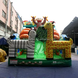 outdoor inflatable bounce house combo moonwalk inflatable slide inflatable wet dry combo tiger
