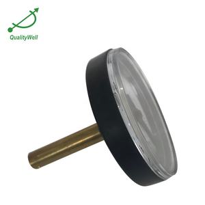 Chaudière à eau bon marché double tuyau thermomètre bimétallique 63mm cadran boîtier en plastique tige en laiton - Product Image 1