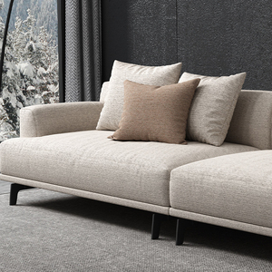 Canapé en tissu minimaliste moderne Technologie nordique Tissu Canapé d'angle 3 places Chaise longue - Product Image 5