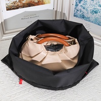 Grande pochette en satin avec cordon de serrage pour extensions capillaires, logo personnalisé imprimé, sac cadeau pour chaussures, sac à main, rangement de vêtements, pochette anti-poussière en soie satinée