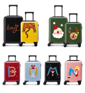 פוליקרבונט pc הדפסת עיצוב צבעוני ילדים חמוד נסיעות קליפה קשה עגלת מזוודות - Product Image 2