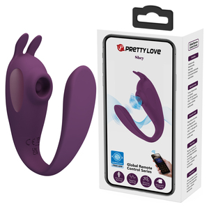 PRETTY LOVE Vibrateur point G Stimulateur clitoridien en silicone 10 fonctions de vibration 10 fonctions de tapotement Contrôle par application mobile - Product Image 1