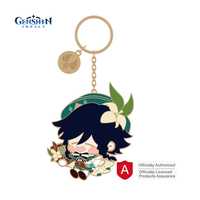 Produit Tendance 2025 sous licence officielle Genshin Impact porte-clés en métal Zhongli pendentif porte-clés en métal pour la décoration