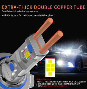 <span class=keywords><strong>T6</strong></span> ODM 160W H1 H3 H11 6000K ท่อทองแดงคู่ความเร็วพัดลม Super CANbus IP68ไฟหน้ารถ LED 9004ไฟหน้า9007 - Product Image 4