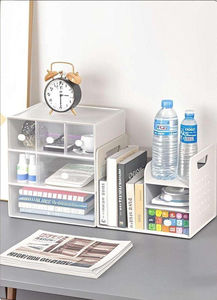 Organizador de Cajones Apilable de Plástico Transparente, Caja de Almacenamiento de Escritorio para Suministros de Oficina - Product Image 4