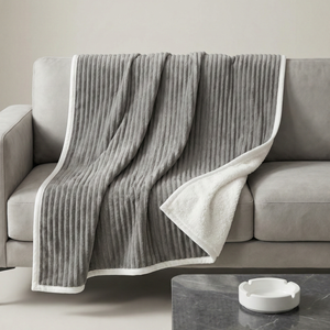 Manta de Franela Acanalada 3D Resistente a las Arrugas, Lavable Industrialmente, Duradera, para Hoteles y Moteles con Alto Tráfico de Clientes - Product Image 1