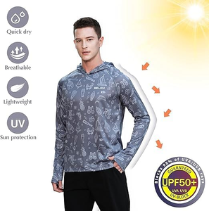 Veste de pêche à capuche personnalisable avec logo, haute élasticité, protection UV, douce et légère, pour activités de plein air - Product Image 2