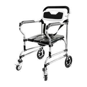 Portable <b>Commode</b> <b>Chair</b> Stainless Steel Multifunction Toilet <b>Chair</b> For Elderly Shower Use - Product Image 1