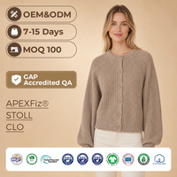 Pull en tricot personnalisé style preppy pour femme, col rond, laine et viscose