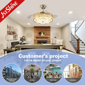 1stshine Led Ventilador de techo Venta caliente Hoja de alta calidad 42 pulgadas Ventilador de techo Cuchillas ocultas Led Ventilador de techo con luz - Product Image 4