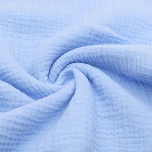 공장 도매 120gsm 유기농 면직물 이중 거즈 크레이프 통기성 아기 속싸개 및 여자아이 셔츠용 - Product Image 2