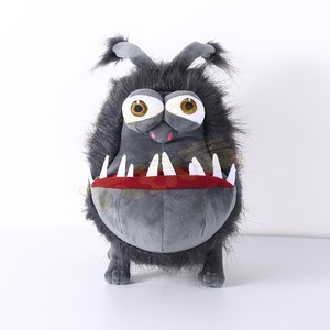 Muñeco de Peluche de <span class=keywords><strong>Perro</strong></span> de Alta Calidad para Niños, Peluche Corto de Pelo Negro, Relleno de Algodón PP, ODM, Multifuncional, para Jóvenes de 7 a 14 Años - Product Image 2