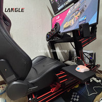 Simulateur de vol Cockpit Base à entraînement direct Volant et pédales de jeu PC Simulateur de conduite de voiture Pédales de course pour joueur