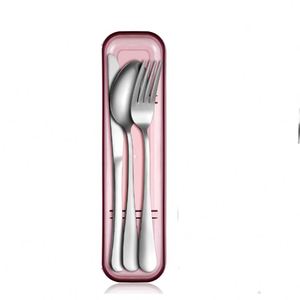 Wholesale <b>Hot</b> Sale Outdoor Travel Cutlery With Box Stainless Steel Knife Fork Spoon Flatware Set - Product Image 5