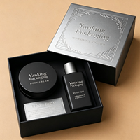 Boîte cadeau en papier rigide avec logo imprimé personnalisé pour l'emballage de produits de soin de la peau et du corps, avec doublure en mousse EVA