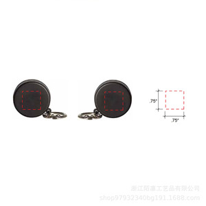 Ice Hockey Puck Keychain Plastic High <b>Rebound</b> Backpack Decor Toy Gift - Product Image 3