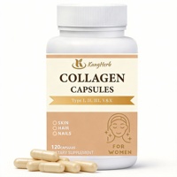 Kangherb OEM ODM Collagène, Vitamine C et Protéines pour la Croissance des Cheveux et des Ongles, Soins de Santé, 120 Capsules de Collagène