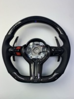 Volant de voiture en fibre de carbone LED M Sport à fond plat pour BMW F20 F22 F25 F30 F32 F80 F82 F87 M2 M3 M4 Série F