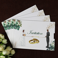 Großhandel Bräute und Bräutigam individuelle Hochzeitseinladungen mit individuellem Druck Einladungskarte